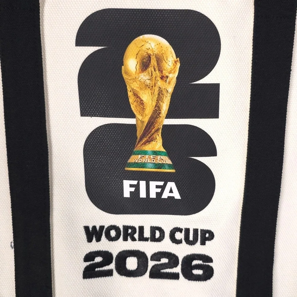 FIFA WORLD CUP 2026 New Official Licensed Canvas Heavyweight Tote Bag Gold Logo